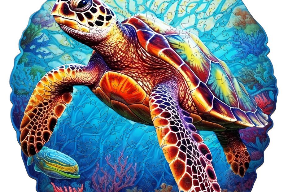 Lesena sestavljanka-DEEP SEA TURTLE-2 66e80132a5243