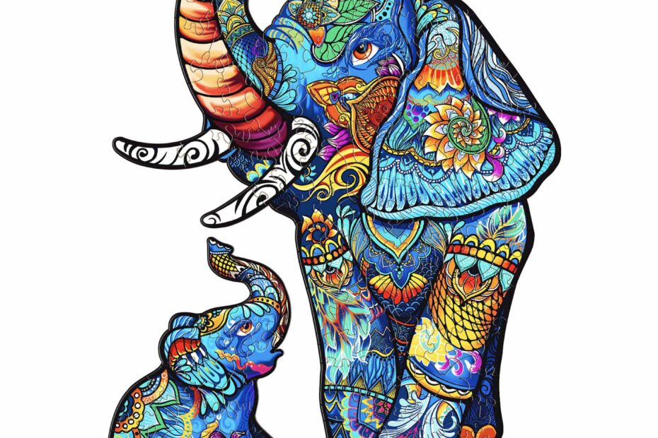 Lesena sestavljanka – Družina Elephantov 66dd5eea47d54