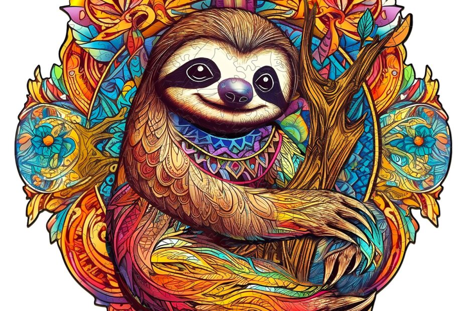 Lesena sestavljanka-HAPPY SLOTH 66d980d7bd07d