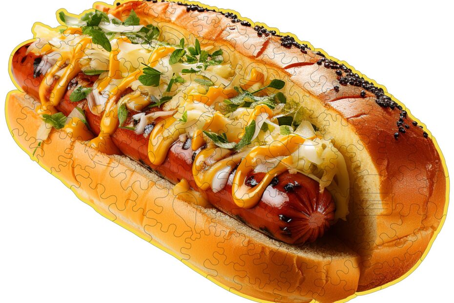 Lesena sestavljanka-Hotdog 66ed14ab94eef