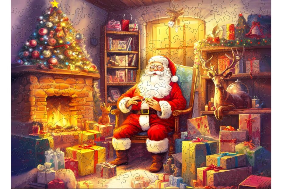 Lesena sestavljanka-Jolly Santa Claus 66ea3895ba89f