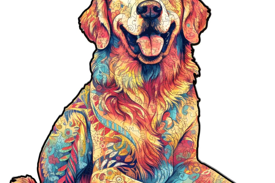 Lesena sestavljanka-Loyal Golden Retriever 66dcc4145a46d