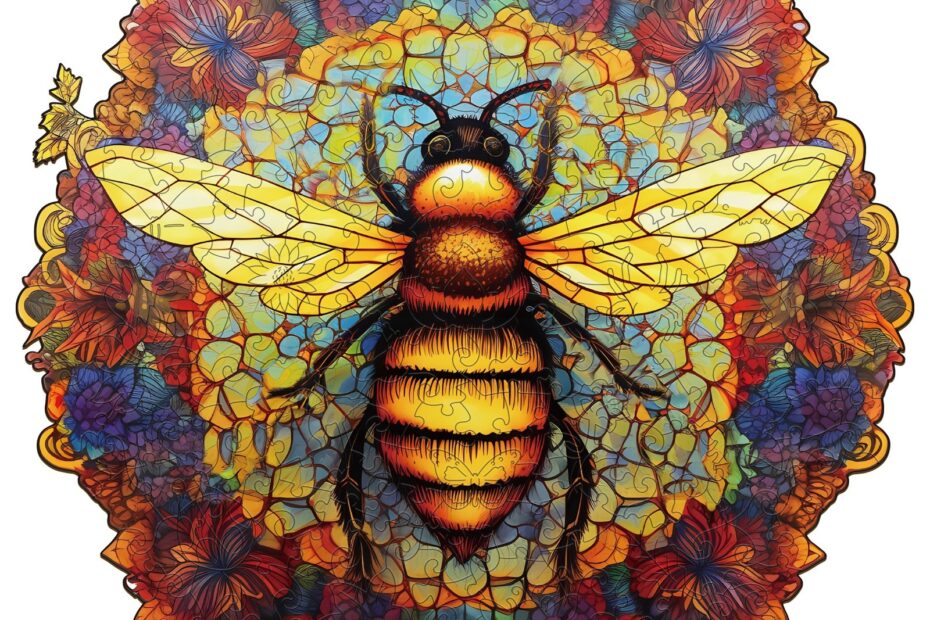 Lesena sestavljanka-MANDALA BEE 66e1a40480e86