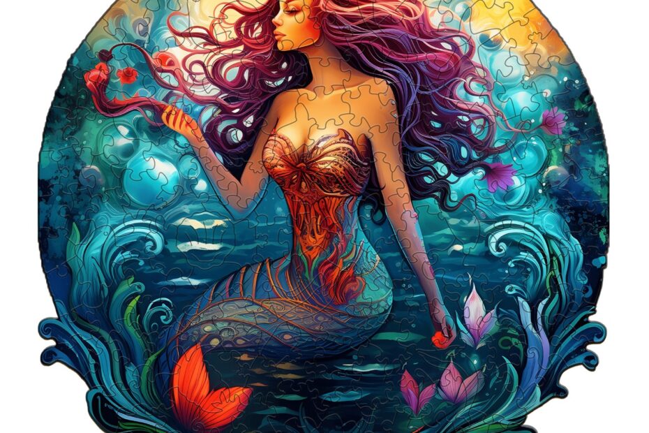 Lesena sestavljanka – morska deklica Aqua Woman 66ddd0409a3ef