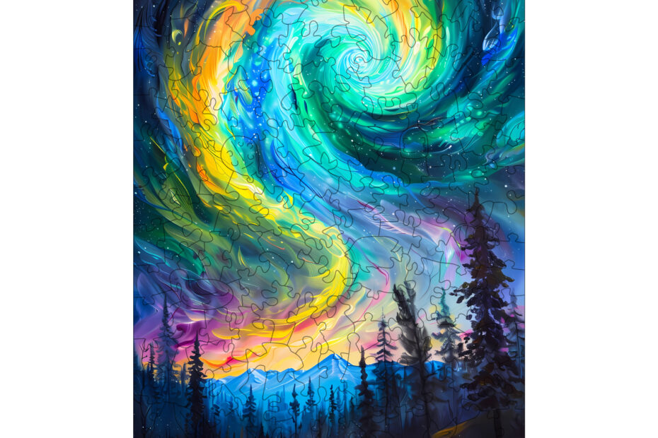 Lesena sestavljanka-Nočna Aurora 66ec844d87174