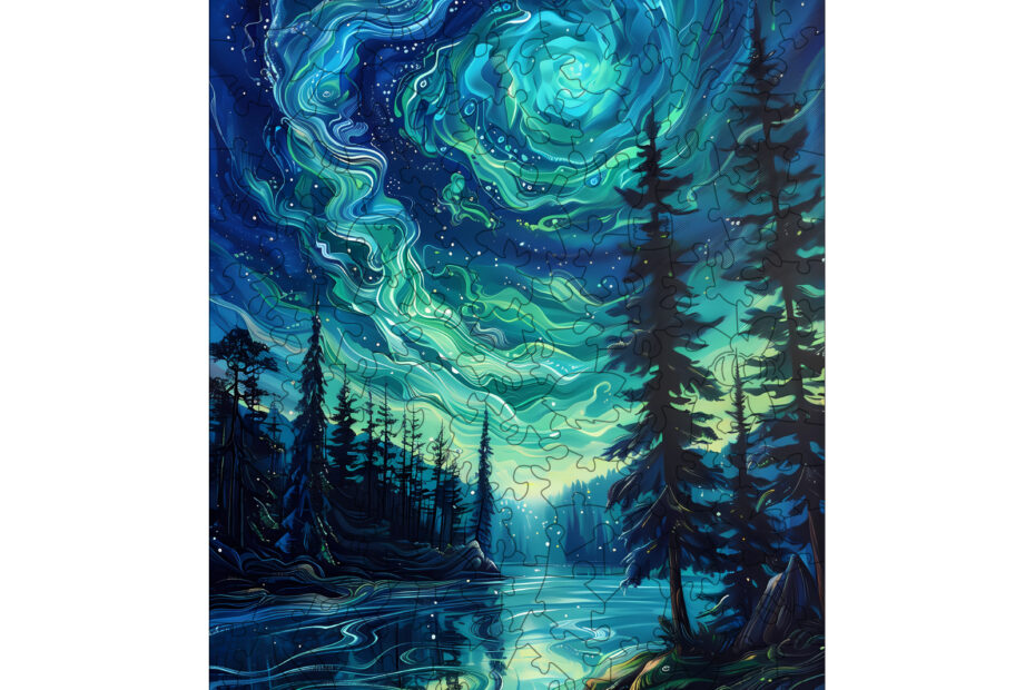Lesena sestavljanka-Nočna Aurora 2 66d84156527a3