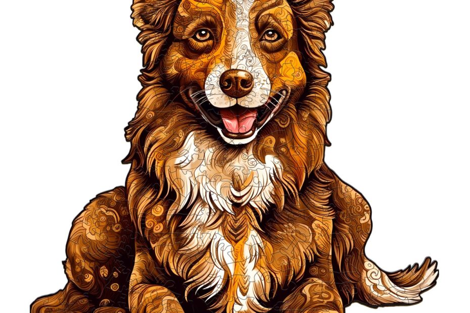 Lesena sestavljanka – pametna border collie 66ddb14cbfcd7
