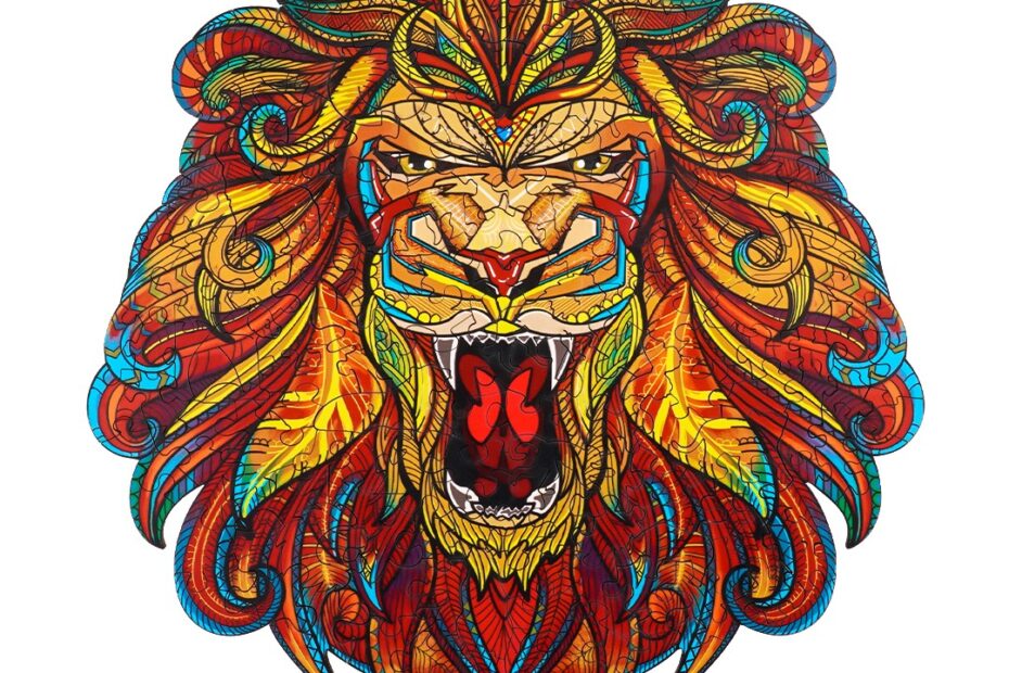 Lesena sestavljanka-STATELY LION 66e0265baf165