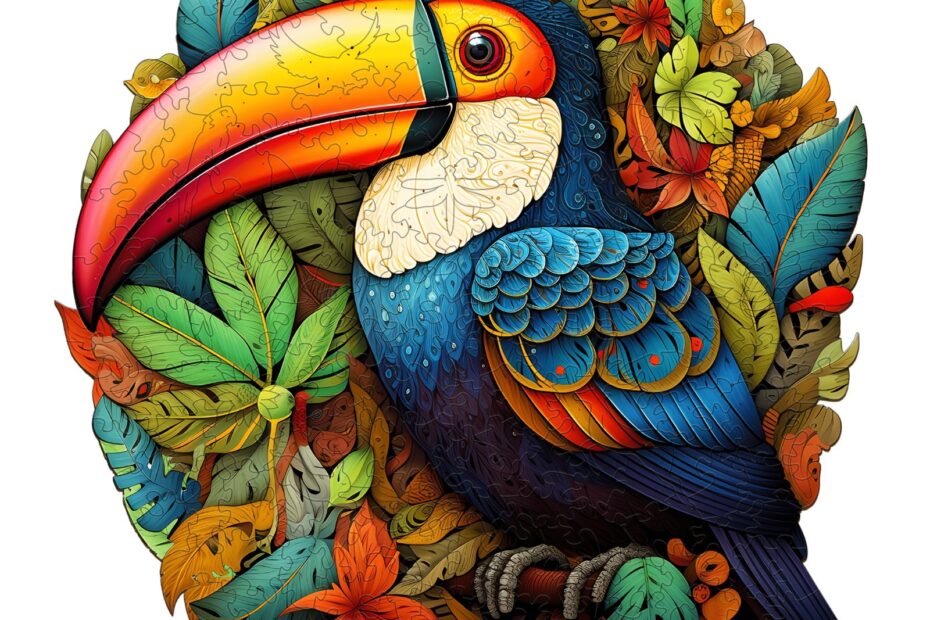 Lesena sestavljanka Puzzle-striking toucans 66e2491625d66