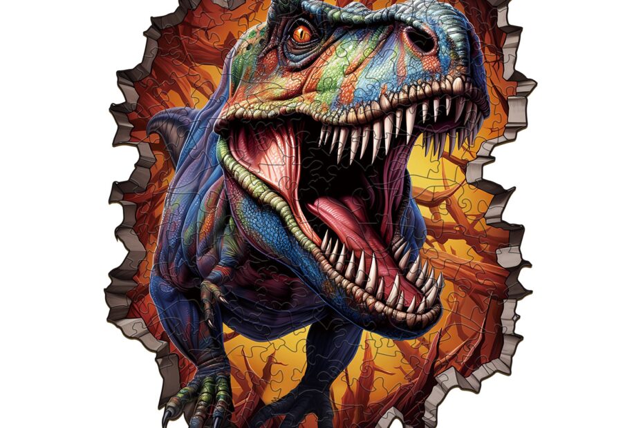 Lesena sestavljanka – T-rex, ki lomi stene 66e97ee04e18c